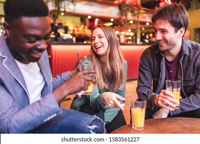 Happy Friends Having Fun Together Bar Stock Photo 1583561227 | Shutterstock