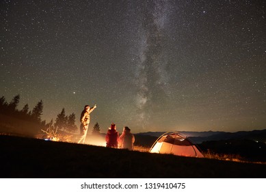 Night Camping Friends High Res Stock Images Shutterstock