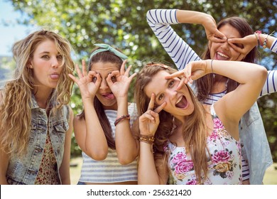 Happy friends posing together on a summers day - Powered by Shutterstock