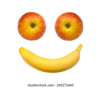 Happy Fruit Face - Apple, Banana