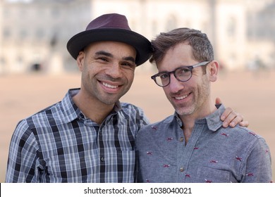 Happy Gay Couple Portrait.