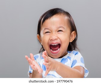 Happy Girl Clap Hand Stock Photo 197790476 | Shutterstock