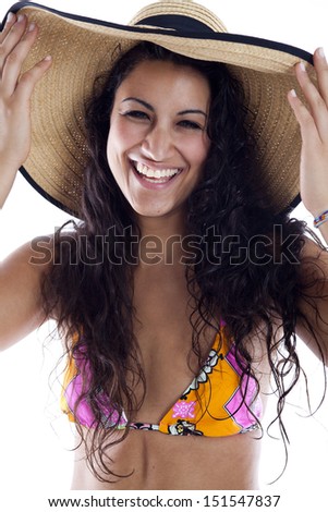 Happy girl wearing bikini