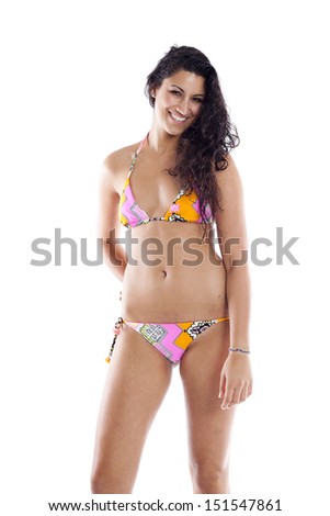 Happy girl wearing bikini