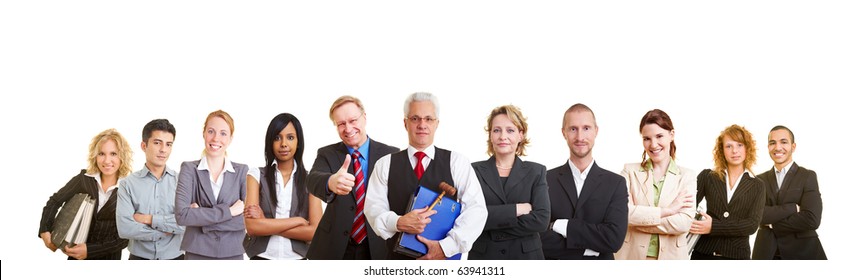 Happy Group Of Different Male And Female Lawyers