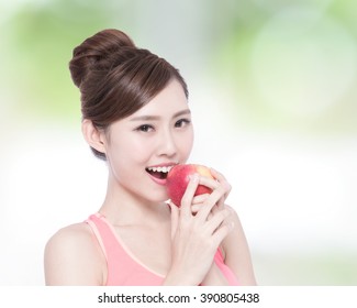 Happy Health Woman Show Apple Benefit Stock Photo 390805438 | Shutterstock