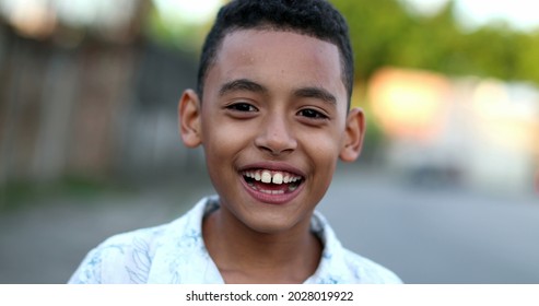 Happy Hispanic Latin South American Child Boy Smiling