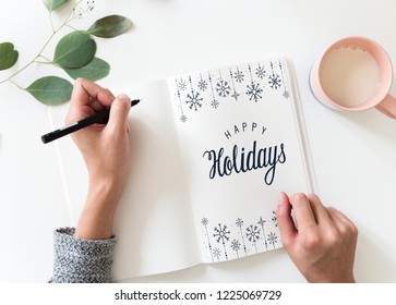 Happy Holidays Greeting Design Mockup