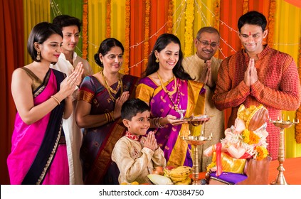 185 Ganesh puja with family Images, Stock Photos & Vectors | Shutterstock