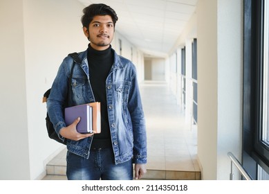 Happy Indian Male Student At The University
