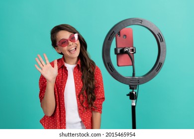 Happy Kid Long Hair Waving Hello Stock Photo 2015465954 | Shutterstock