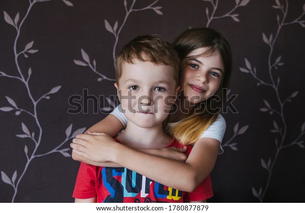 Happy Kids Brother Sister Best Friends Stock Photo 1780877879 ...