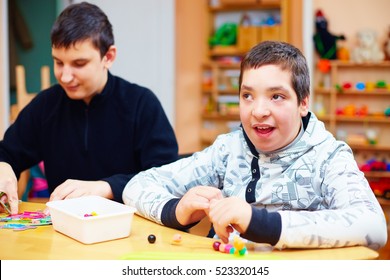 Happy Kids Disability Develop Their Fine Stock Photo 523320160 ...