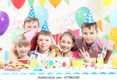 Happy Kids Having Fun Birthday Party Stock Photo 477881218 | Shutterstock