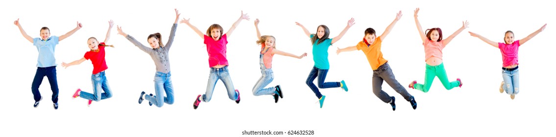 Happy Kids Jumping