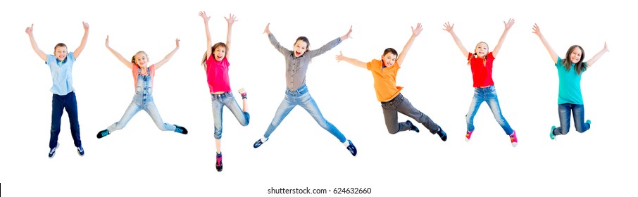 Happy Kids Jumping