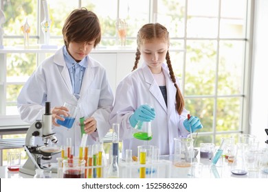 Happy Kids Making Science Experiments Education Stock Photo 1525863260 ...