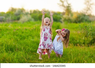 Happy Kids Playing On Lawn Stock Photo 146423345 | Shutterstock