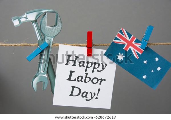 Happy Labor Day Australia Card 1 Stock Photo (Edit Now) 628672619