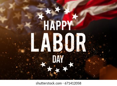 Happy Labor day banner, american patriotic background - Shutterstock ID 671412058