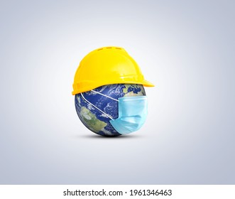 Happy Labor Day Concept. 1st May- International Labor Day Concept. Labor Safety And Right At Workplace. World Day For Safety And Health At Work Concept. Safety First For Worker.