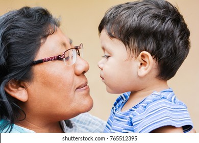 Happy latin mom and little son. - Shutterstock ID 765512395