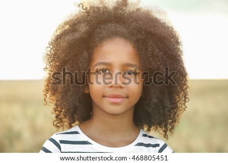 Similar – Pretty girl with long afro hair