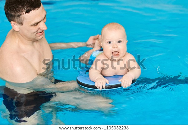 baby boy swimming