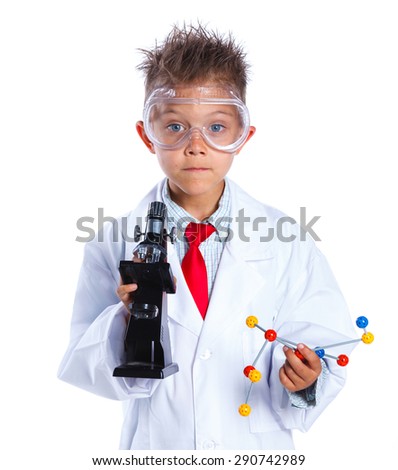 Similar – Image, Stock Photo boy is making science experiments in a laboratory