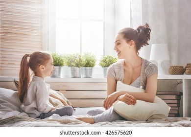 Happy loving family. Mother and her child girl playing together.  - Shutterstock ID 426575620