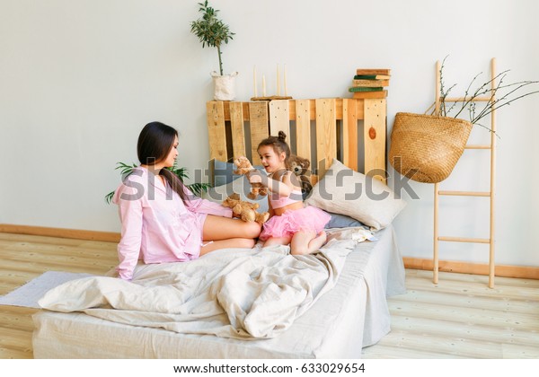 Happy Loving Family Young Mother Playing Stock Photo Edit