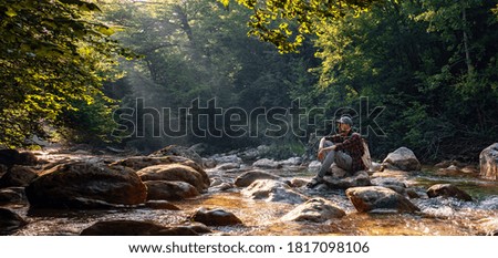 Similar – Image, Stock Photo fog Mountain Hiking Nature