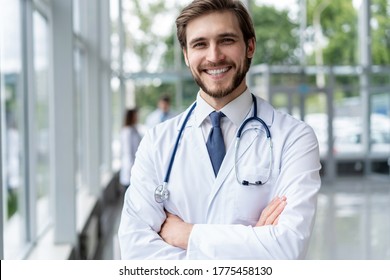 Happy Male Medical Doctor Portrait Hospital Stock Photo 1775458130 ...