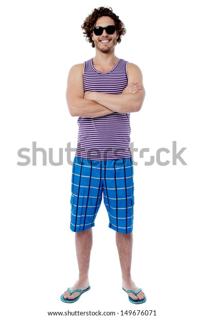 Happy Man Sunglasses Beach Holiday Wear Stock Photo Edit Now