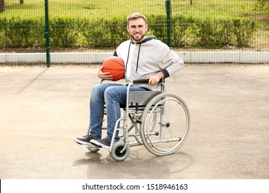 Happy Man Wheelchair Ball On Sports Stock Photo 1518946163 | Shutterstock