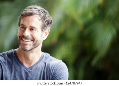 A Happy Mature Man Smiling