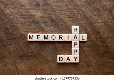 Happy Memorial Day With Scrabble Letters