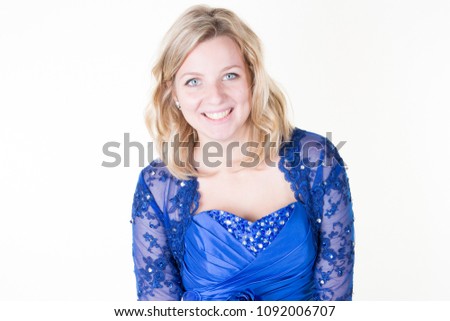 Happy Model Woman Smiling a Cute Face Closeup