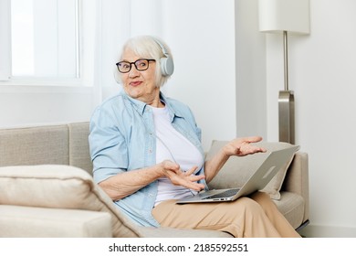 Happy Modern Old Lady Looks Monitor Stock Photo 2185592551 | Shutterstock