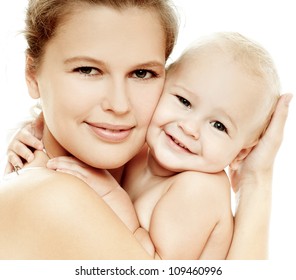 Happy Mom And Baby