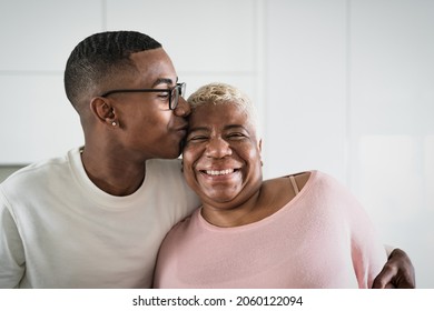 Happy mother and son portrait - Parents love and unity concept - Shutterstock ID 2060122094