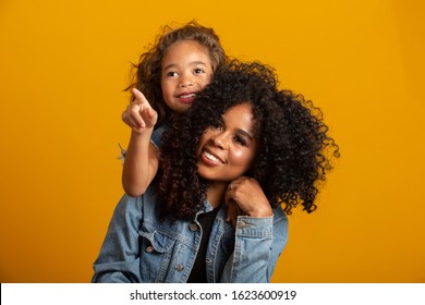happy mother's day! Adorable sweet young afro-american mother with cute little daugh.  - Shutterstock ID 1623600919