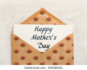 Happy Mothers Day  Beautiful greeting card  Close  up  view from above  Holiday concept  Congratulations for family  relatives  friends   colleagues
