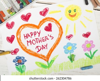 Happy mothers day card made by a child 