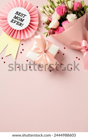 Similar – Pink Gifts, Chocolate Lollipops and Decoration