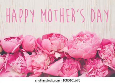 Happy Mothers Day Text On Pink Stock Photo (Edit Now) 1080101678