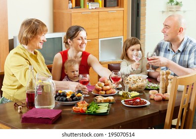 Happy Multigeneration Family Posing Together Over Stock Photo 195070514 