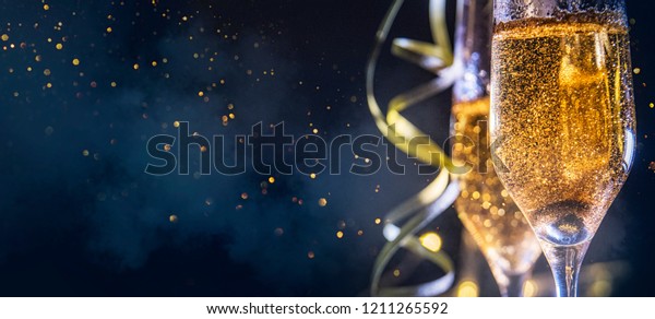 Happy New Year 2019! Christmas and New Year holidays background, winter season.