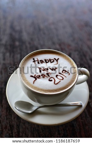 Happy New Year 2019 Coffee Stock Photo (Edit Now) 1186187659 - Shutterstock