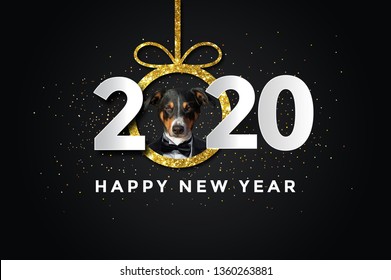 Happy New Year 2020 With A Dog, Appenzeller Sennenhund